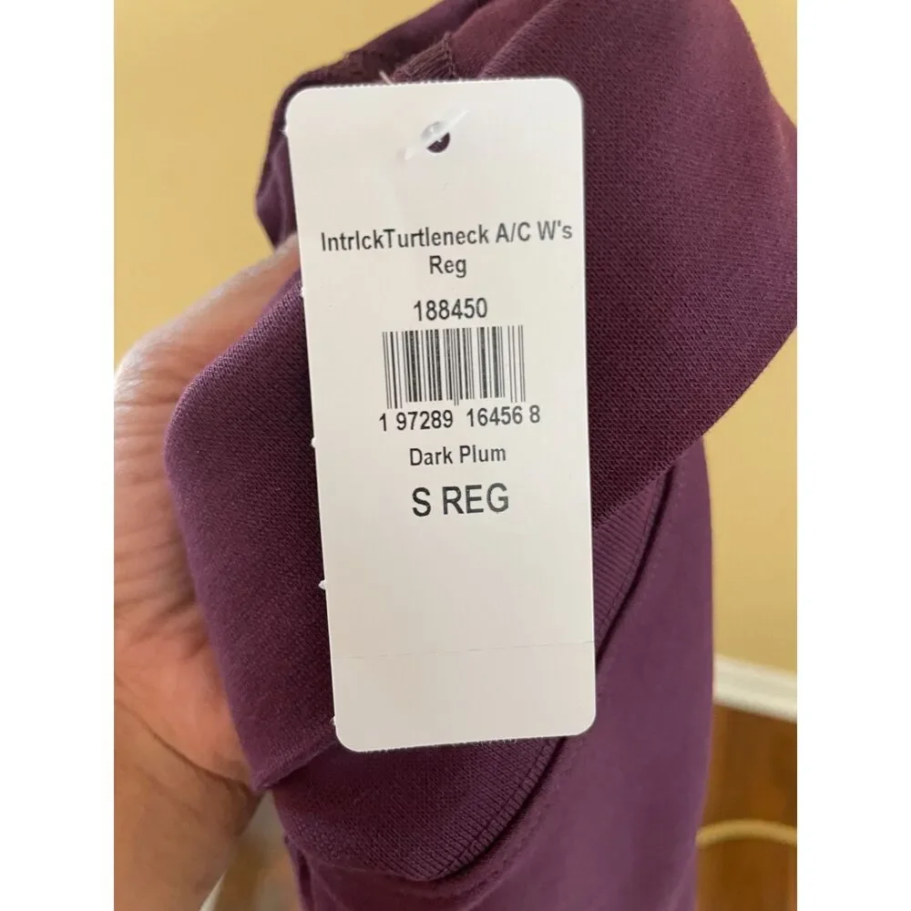L.L.Bean Pima Cotton Turtleneck Top NWT | Plum Berry Long Sleeve | Small - Picture 4 of 6